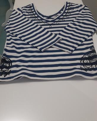 maglia a righe blu Jean Paul Gautier 