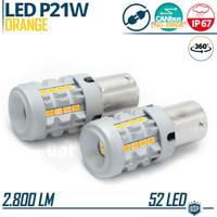 Lampadine Frecce LED P21W BA15S CANbus Arancione