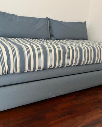Letto singolo con rete estraibile con materasso