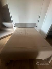Letto matrimoniale + rete e materasso 160x200