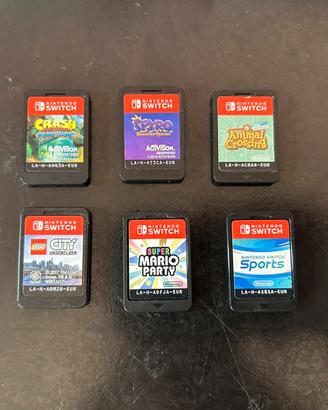 Set 6 giochi Nintendo Switch originali