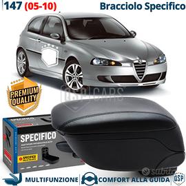 Bracciolo Per Alfa 147 SPECIFICO Poggia PELLE-PU