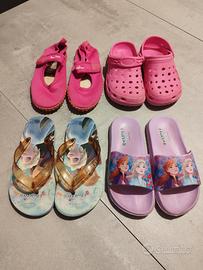 Lotto ciabatte estive bambina N°29