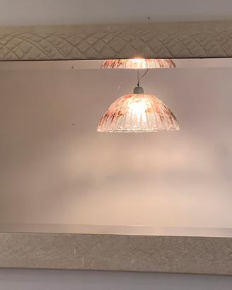 Specchio bisellato, cornice in pietra di Vicenza