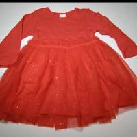 Abito rosso. Bambina. 74 cm - 9-12 mesi
