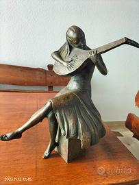 SCULTURA BRONZO - FERNANDO REGAZZO - RAGAZZA LIUTO