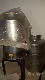  n' 2 fusti in acciaio inox