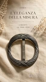 Antica fibbia liberty primo 900 da cinta argentata
