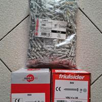 Set di 1000 tasselli 5x25 e 1000 viti 4x30