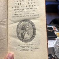 Libro antico catullo tubulo properzio