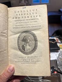 Libro antico catullo tubulo properzio
