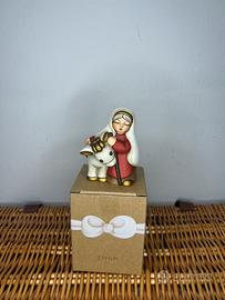 Nonna con asino presepe classico Thun