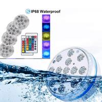 Kit 2 luci piscina impermeabile con telecomando