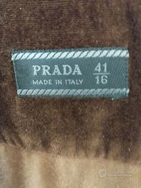 camicia velluto Prada uomo marrone taglia M