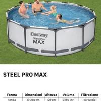Piscina Bestway steel pro max 3,66m + filtro