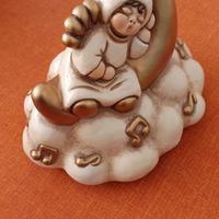 THUN CARILLON ANGELO CHE DORME SU LUNA ORO/BEIGE.