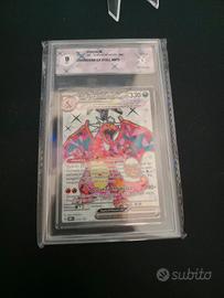 Charizard ex full art Graad 9 carta pokemon 