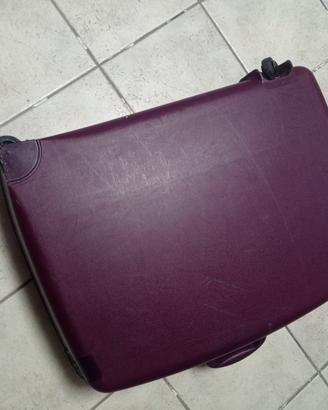 Valigia rigida Delsey  vintage anni 90 bordeaux 