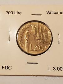 CITTÁ DEL VATICANO 200 LIRE 1991