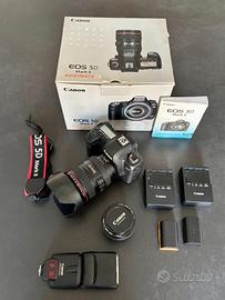 Canon 5D Mk II 29k scatti + 24-105 L + 50mm + 430E