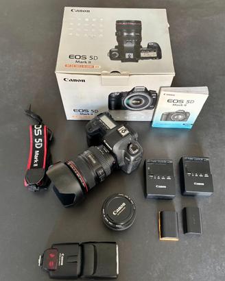 Canon 5D Mk II 29k scatti + 24-105 L + 50mm + 430E