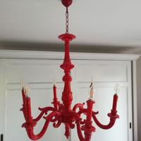 Lampadario Vintage Rosso