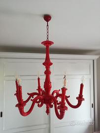Lampadario Vintage Rosso