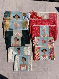 Pochette con tessuti giapponesi