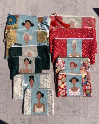 Pochette con tessuti giapponesi