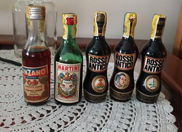 Lotto 5 liquori mignon 60s e 70s 