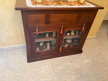 Mobile con vetrina legno