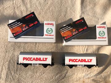 trenini MARKLIN vagoni merci PICCADILLY 50°