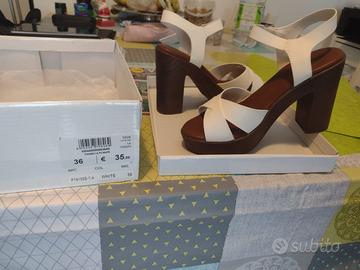 Sandali donna bianchi Lora Ferres