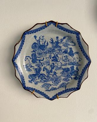 Piatto in porcellana "Otto Immortali" Qianlong