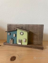 Porta tovaglioli in legno fatto a mano - Rustico