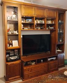 Mobile soggiorno porta tv in legno massello 