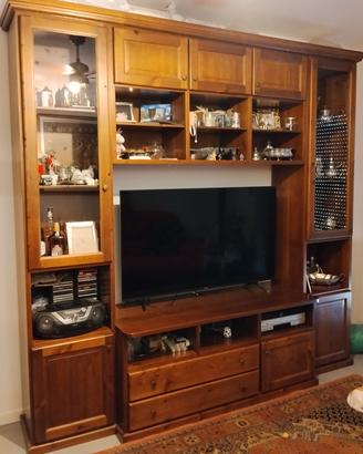 Mobile soggiorno porta tv in legno massello 