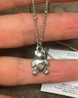 Collana Teddy Bear Lindt con cuore traforato