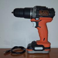 TRAPANO AVVITATORE BATTENTE 12V BLACK & DECKER