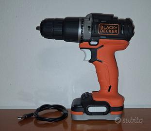 TRAPANO AVVITATORE BATTENTE 12V BLACK & DECKER