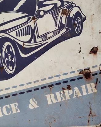 Riproduzione di una targa auto vintage