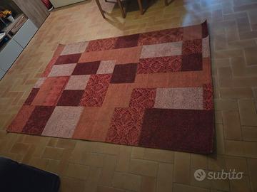 Tappeto IKEA patchwork rosso/bordeaux 160x235