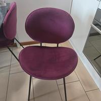 4 sedie in velluto maisons du monde 