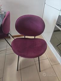 4 sedie in velluto maisons du monde 