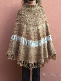 Poncho alpaca boliviano vintage