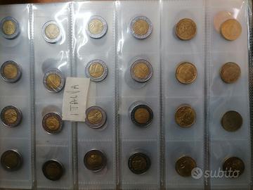 Lotto 250+ Monete Mondo + Album Raccoglitore con F