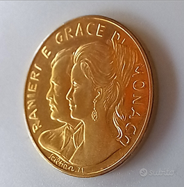 Medaglia Ranieri e Grace di Monaco 1971