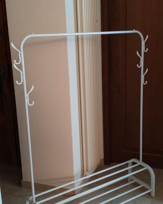 Appendiabiti da terra metallo bianco 