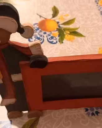 Cornice Natale Legno Orsetto Flora Como Italy