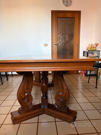 Tavolo rettangolare in stile antico con 6 sedie!
